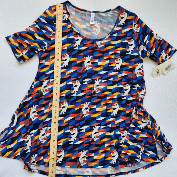 Disney Olaf Frozen Geometric Print Swing Tunic Top Shirt Vacation Cute Comfy S - Picture 8 of 8